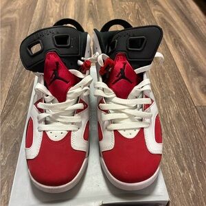 Jordan Kids Red and White Sneakers